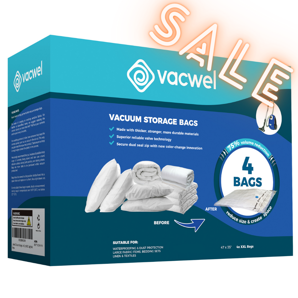 ABOUT SPACE 5 Pack Vacuum Bags for Travel with Electric Pump and Hand  Pump,Airtight,Reusable Space Saver Compression Bags for Packing,Sealer Bags  with Ziplock for Blanket (2 Small,2 Medium,1 Large) : Amazon.in: Home