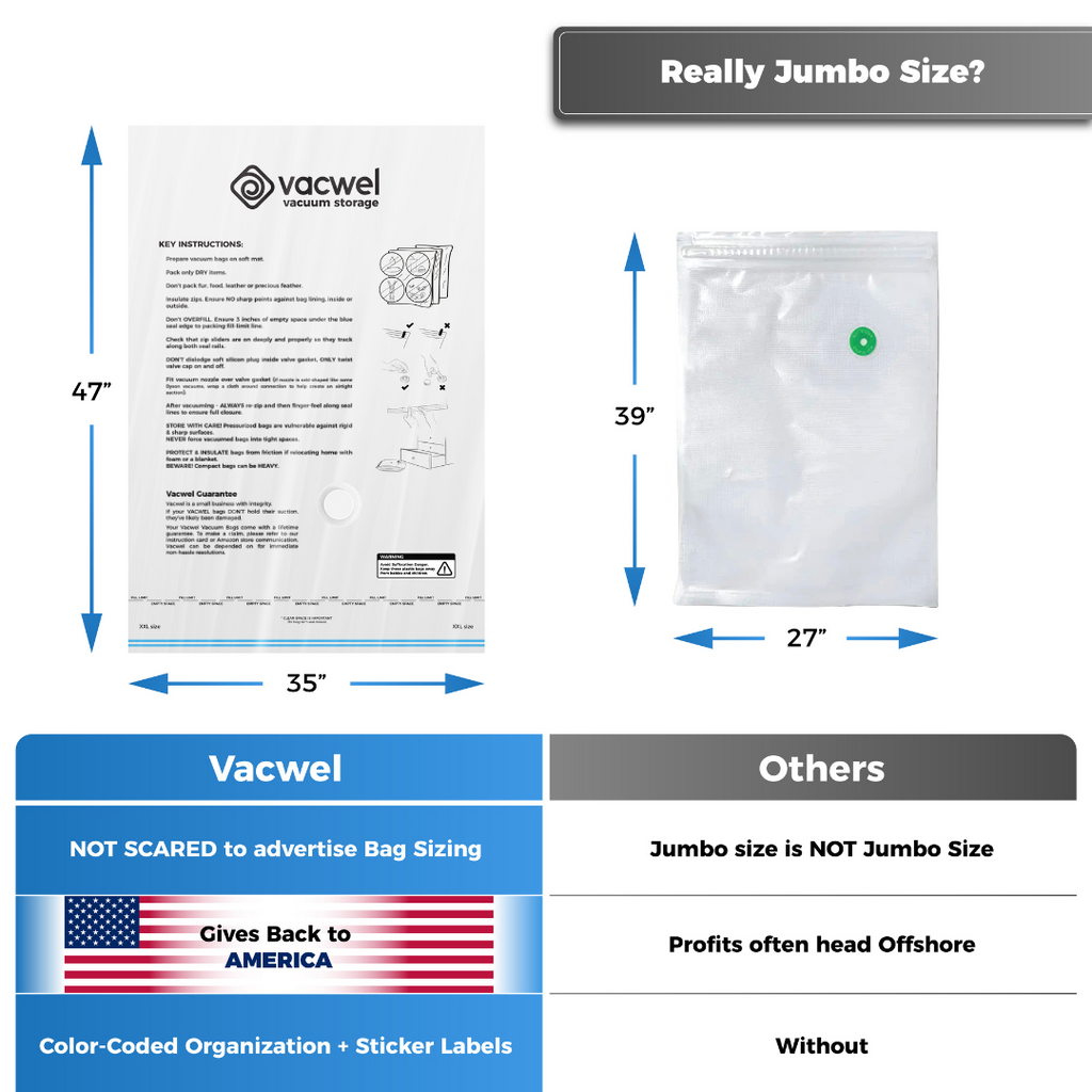 Wevac Jumbo Vacuum Storage Bag (Jumbo x 6)